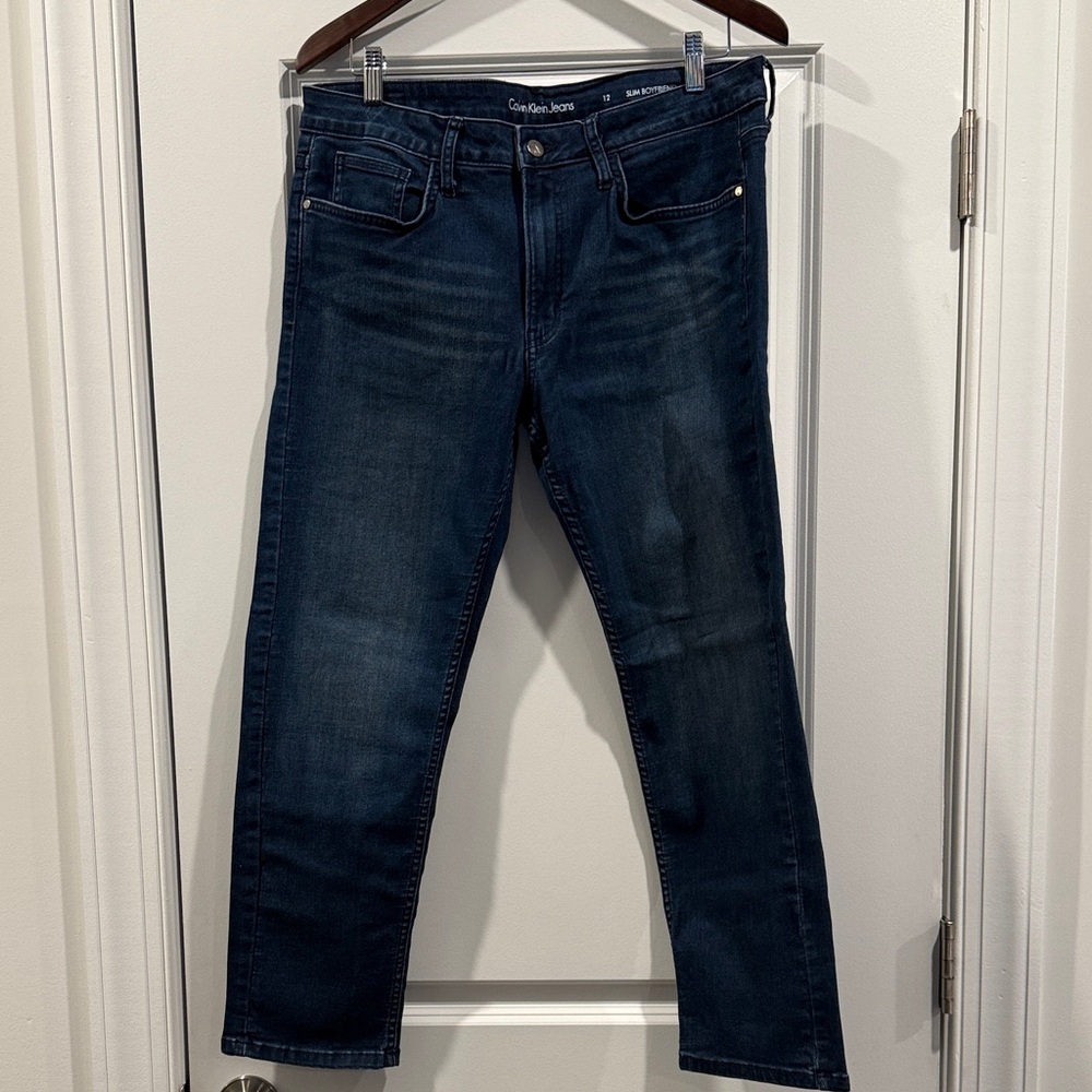 Calvin Klein Women's Dark Blue Boyfriend Jeans